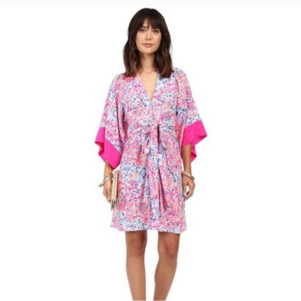 Lily Pulitzer silk dress size small. EUC.